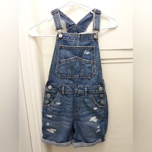 GAP Girls Denim Short Overalls. Size M (8-9)